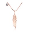 Beautiful Feathers Silver Necklaces SPE-3659